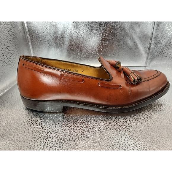 Alden Tassel Loafers 662 Shoes 8AA /B Brown Calfskin Pre-owned See Pictures main image 10